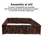12'' H x 48'' W Brown Wood Fencing Kits(one pcs)