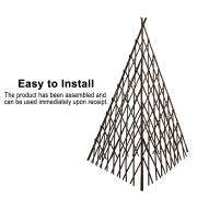 three-sided expandable willow fence for taller climbing plant support