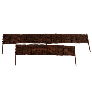 16 inch high 48 inch wide brown wood garden edging outdoor border
