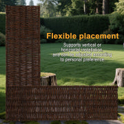 brown wood fence panel for tall outdoor privacy accent