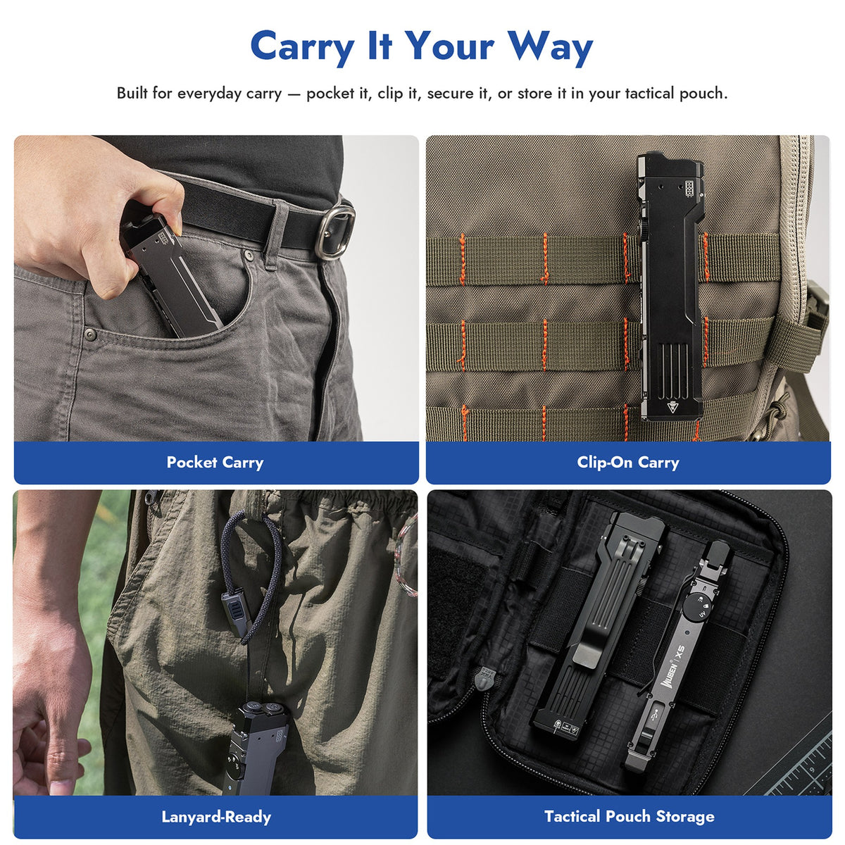 WUBEN X5 rechargeable flashlight overview image