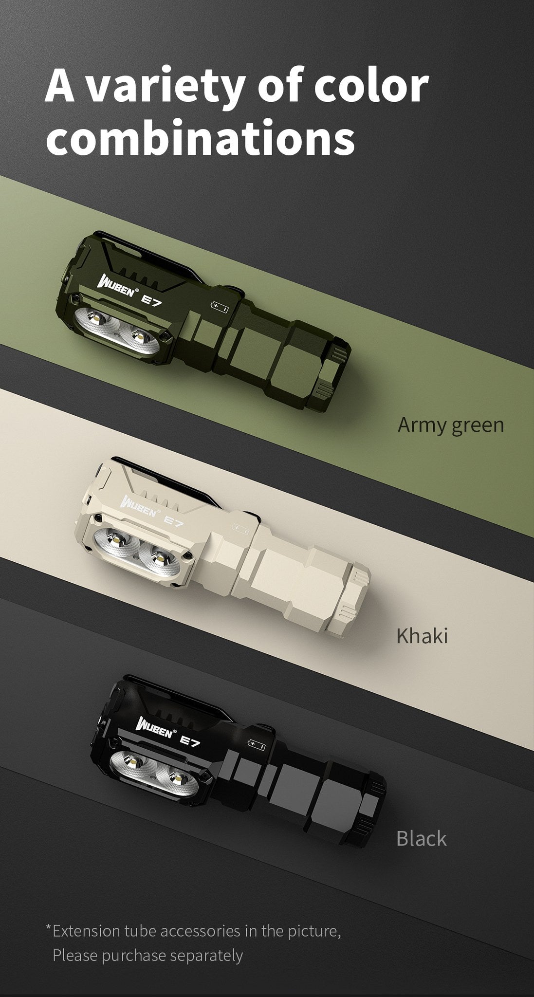 WUBEN E7 flashlight outdoor lighting image