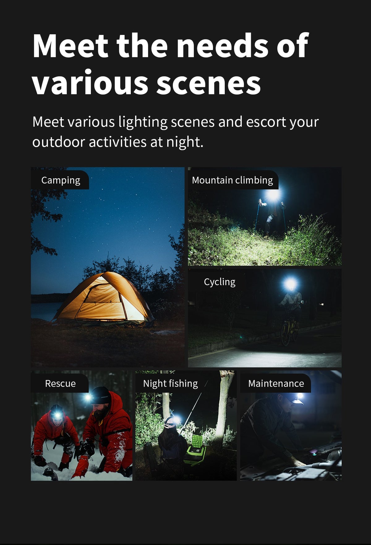 WUBEN E7 flashlight and mount accessory image