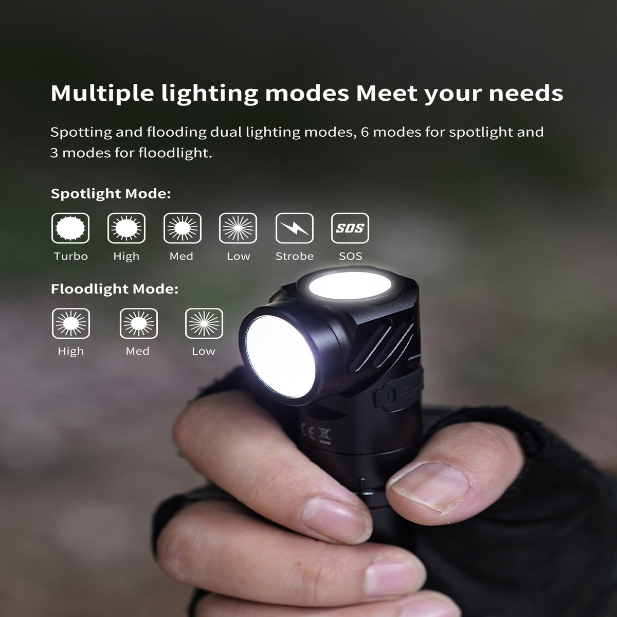 WUBEN L1 black flashlight lighting feature image