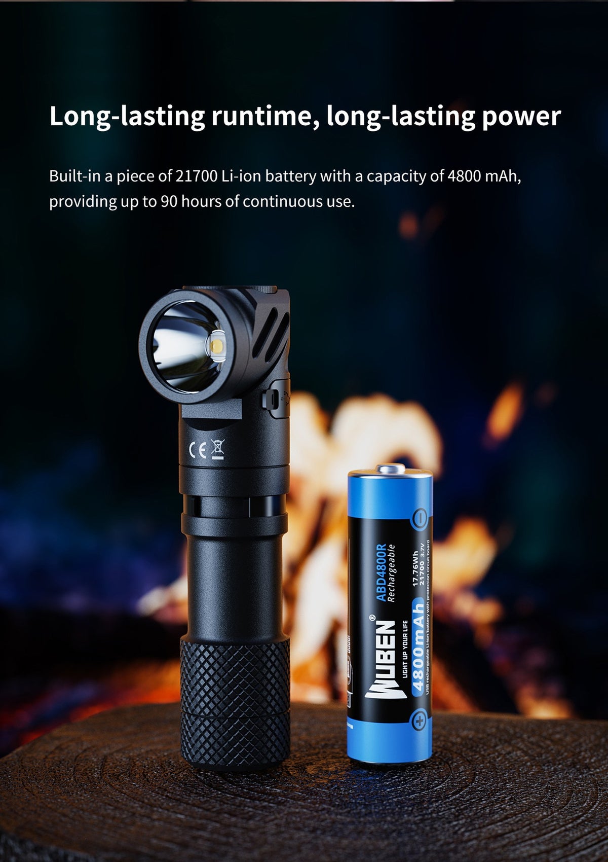 WUBEN L1 black flashlight use-case image