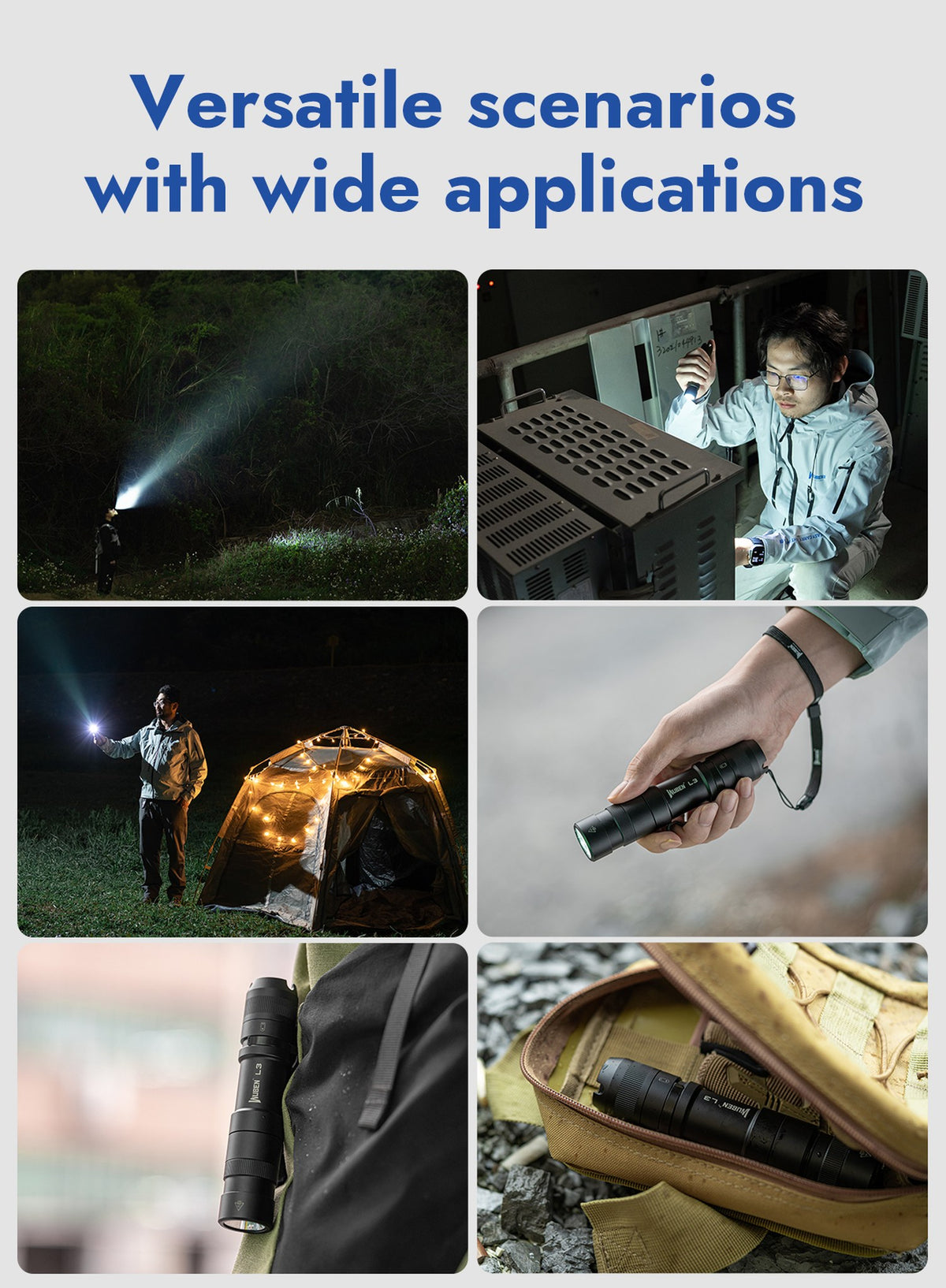 WUBEN L3 rechargeable flashlight overview image