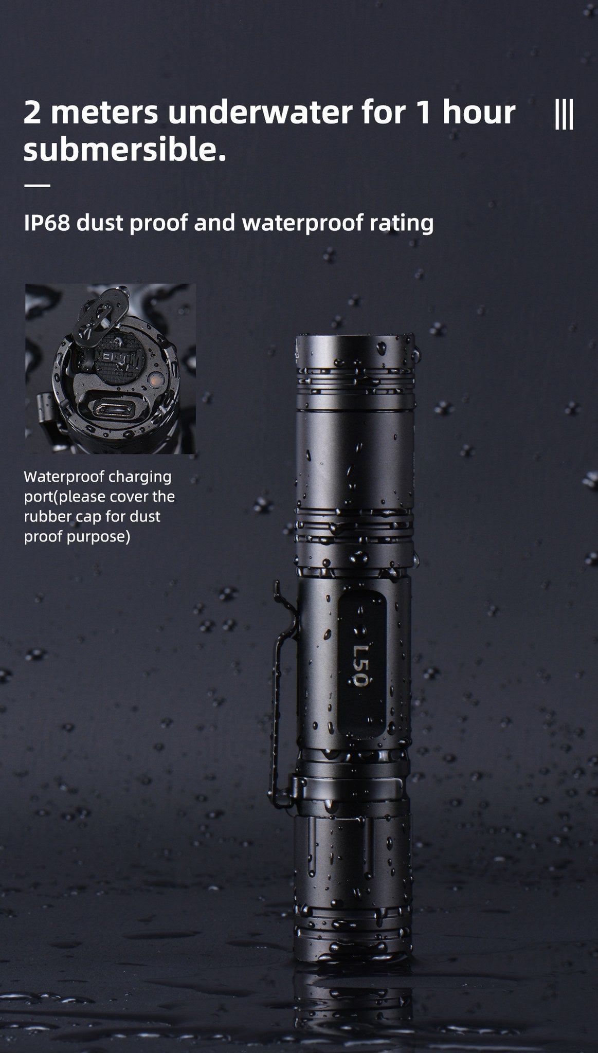 WUBEN L50 flashlight product overview image