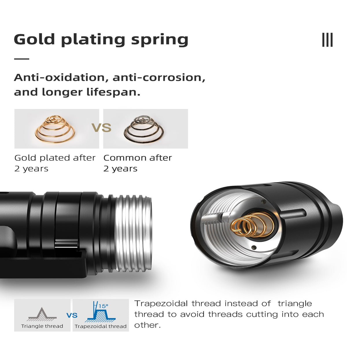 WUBEN L50 rechargeable flashlight product detail