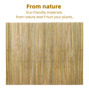 natural bamboo slat screening installed as garden privacy fence panel