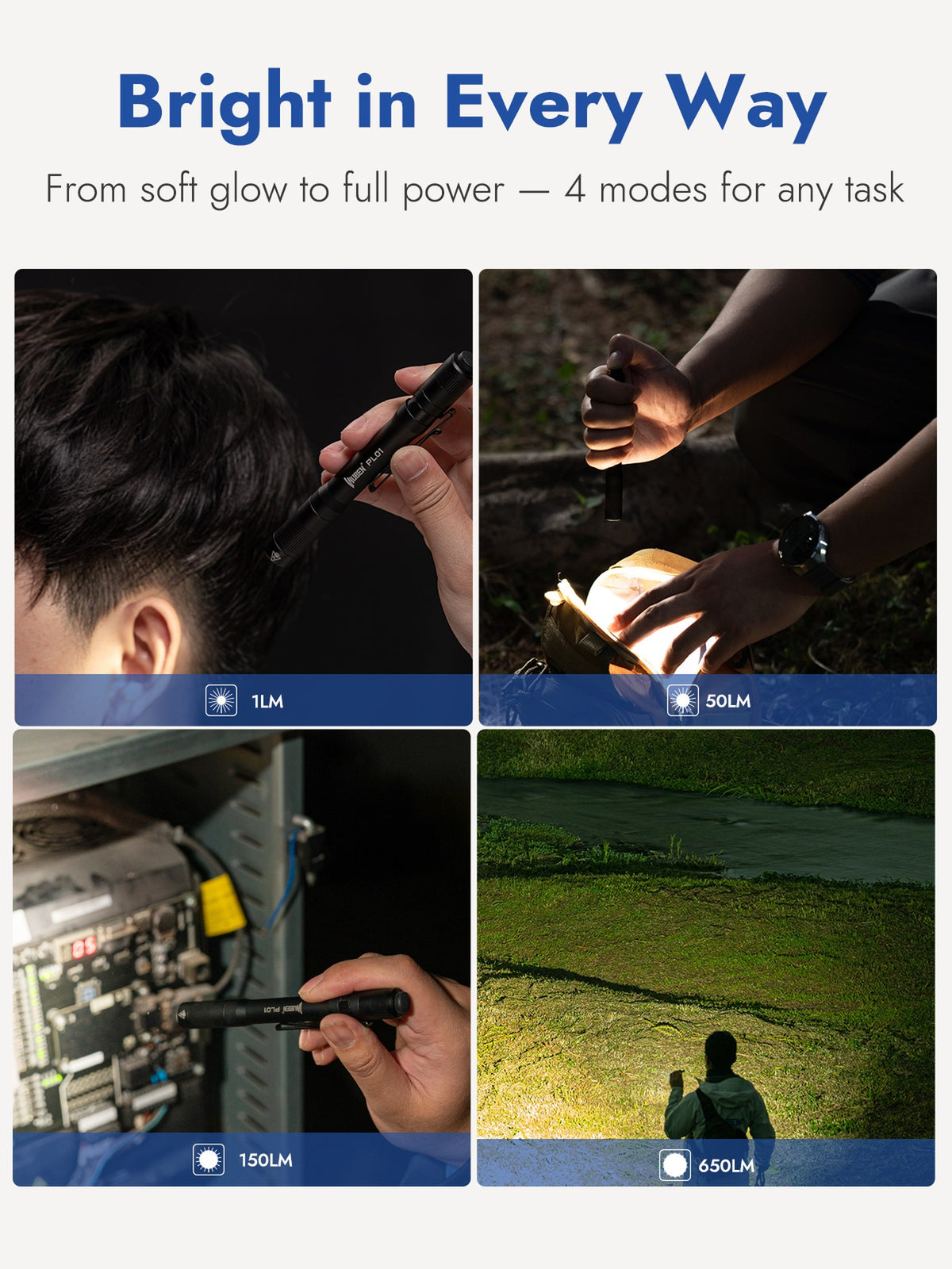 WUBEN PL01 rechargeable penlight overview image