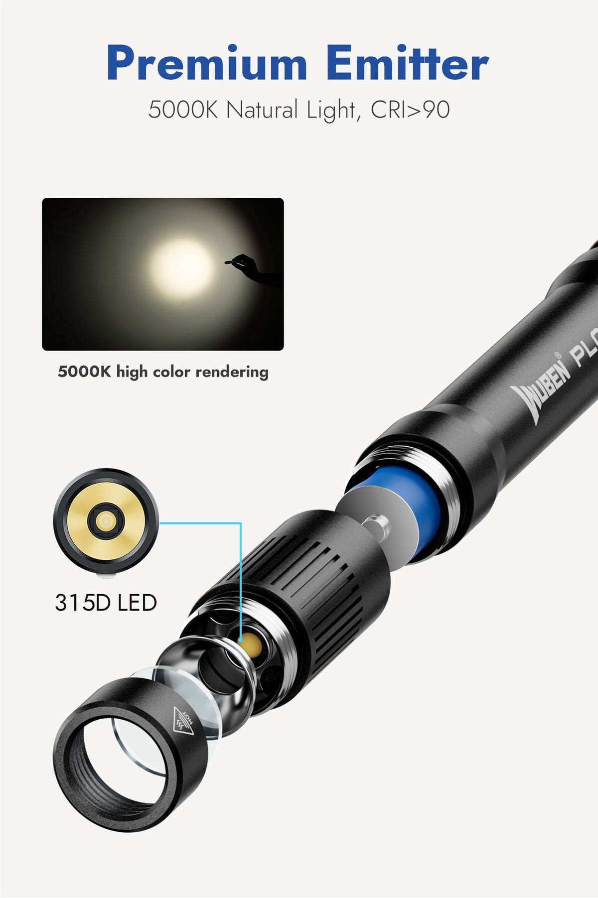 WUBEN PL01 pen flashlight product detail image