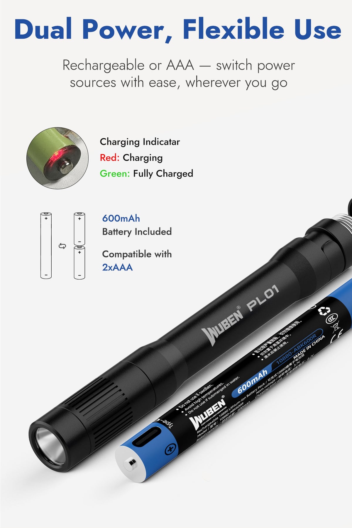 WUBEN PL01 portable penlight product image