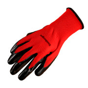 8 Pairs PU Coated Work Gloves - Seamless Knit Safety Gloves (Red, Large)