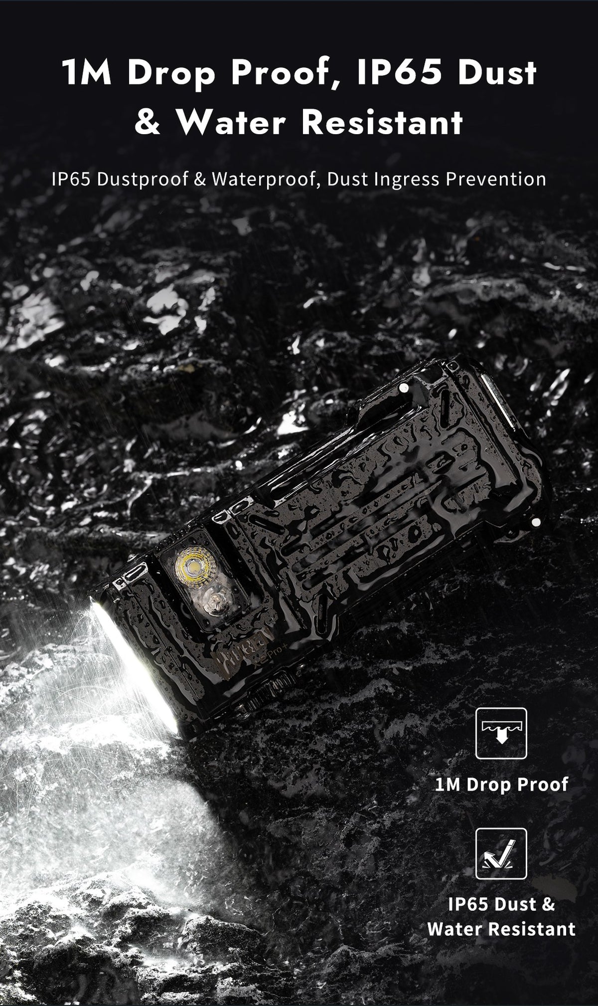 WUBEN X2Pro+ rechargeable flashlight detail image