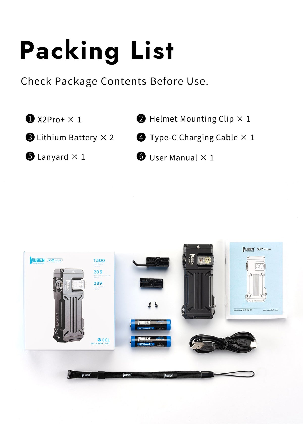 WUBEN X2Pro+ flashlight lighting image