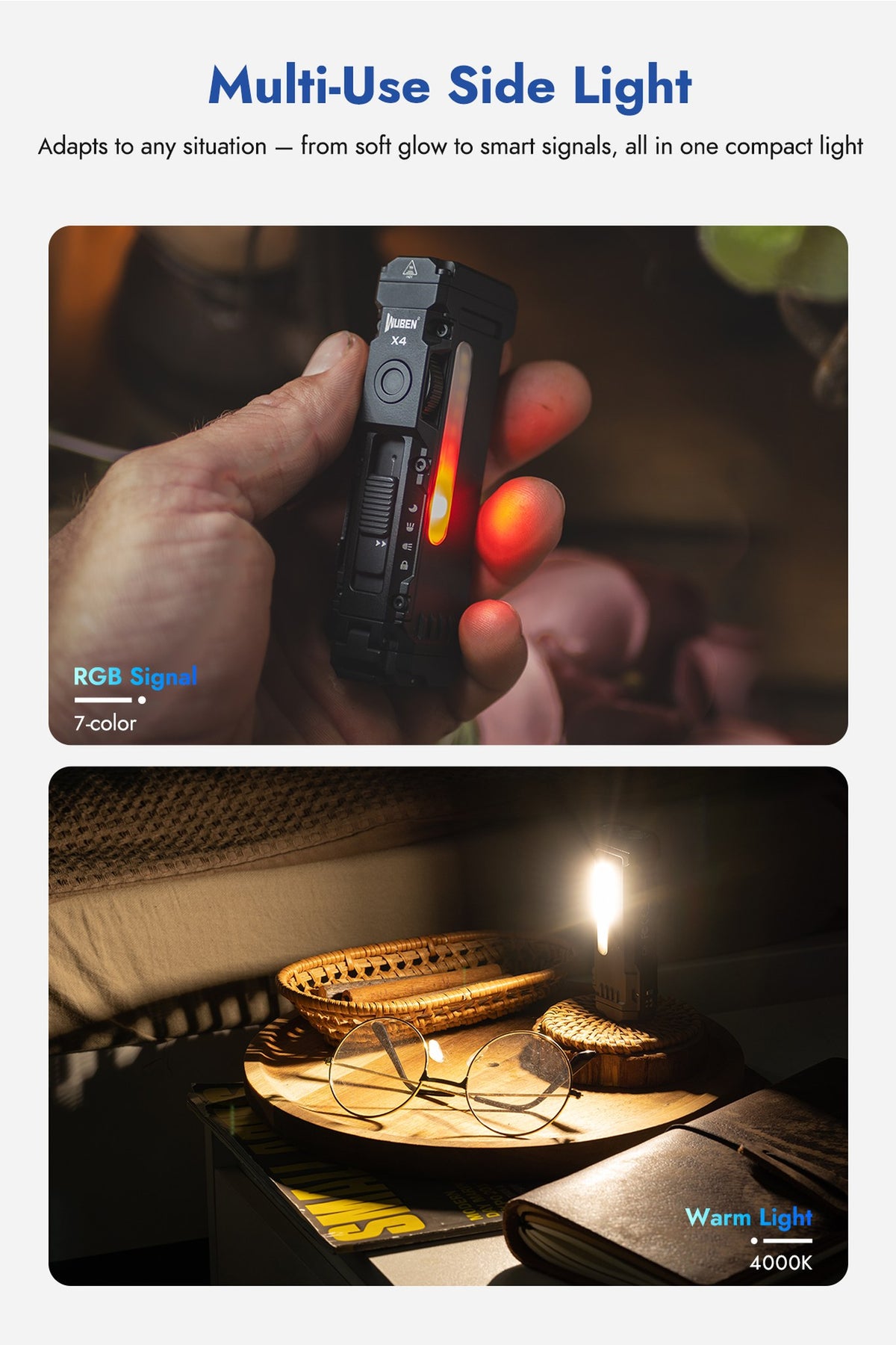 WUBEN X4 outdoor flashlight lighting image