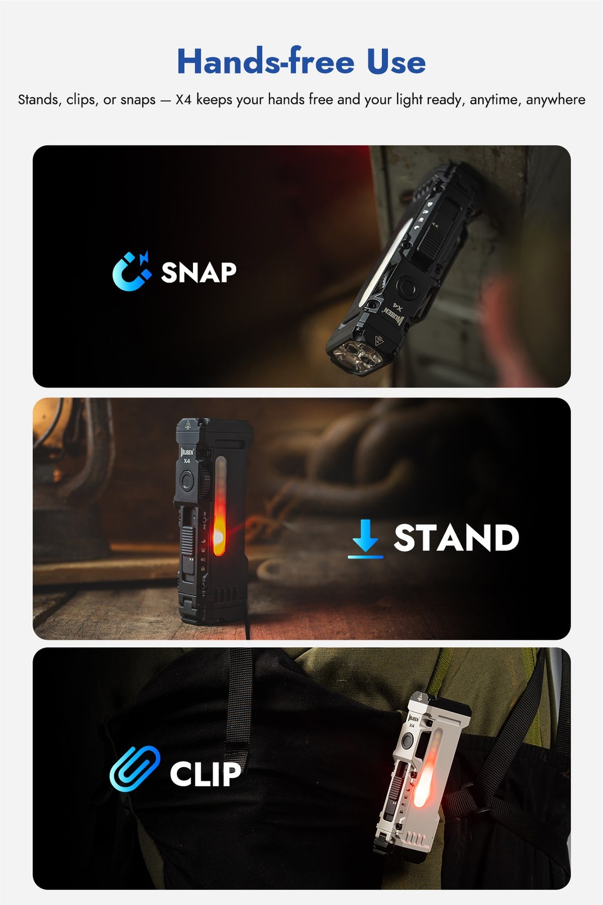 WUBEN X4 portable flashlight product image