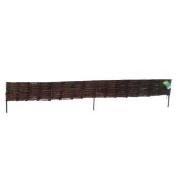16 inch high 72 inch wide brown wood garden edging outdoor border