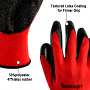 8-240 Pairs Latex Nitrile Work Gloves - Red Coated Safety Gloves with Knit Wrist (Large)