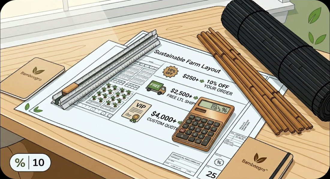 How to Calculate Bamboo Fencing and Garden Stake Quantity