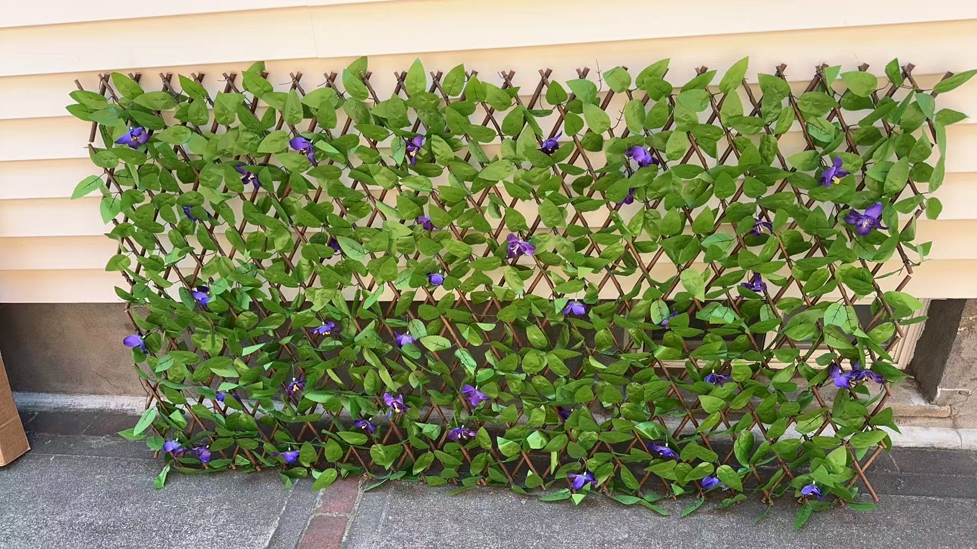 Reed and willow garden screening and decorative trellis