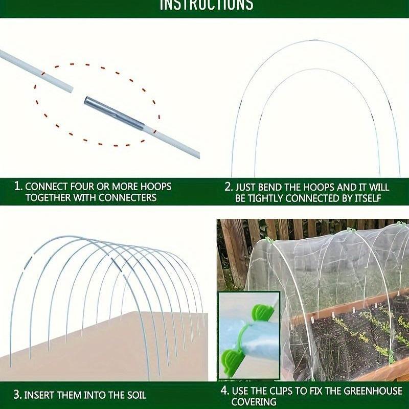 Green Fiberglass Plant Stakes (4' & 5') | Garden Support Rods