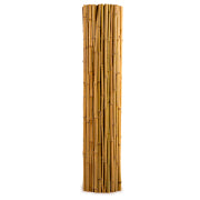 close view of natural bamboo cane fencing for outdoor privacy screens