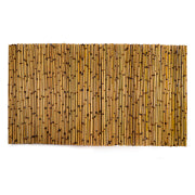 burnt bamboo fencing with darker natural finish for patio privacy