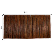 6 ft x 8 ft Carbonized Black Bamboo Cane Fence – Garden Screen