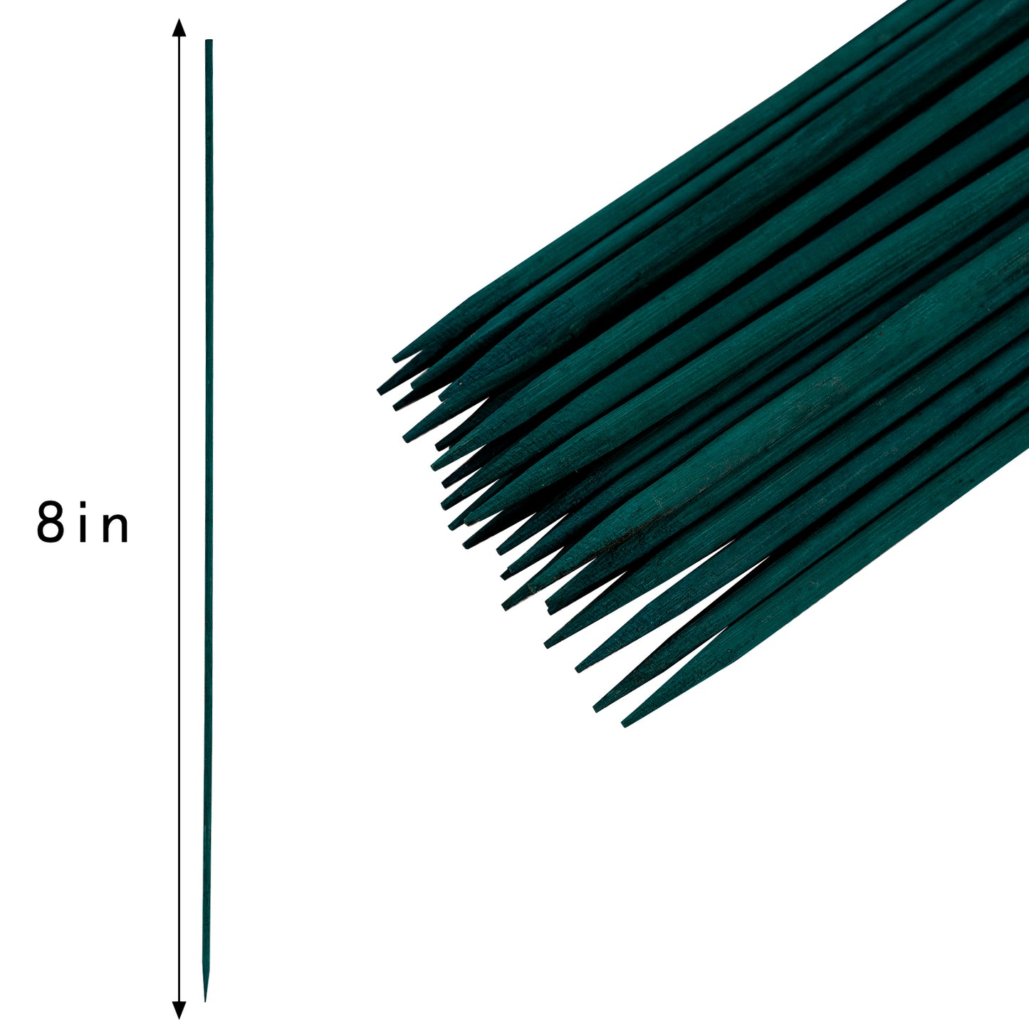 Green Dyed Bamboo Flower Stakes - Plant Support Garden Stakes