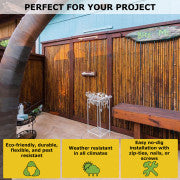 Caramel Brown Bamboo Fence 72" H X 96" L