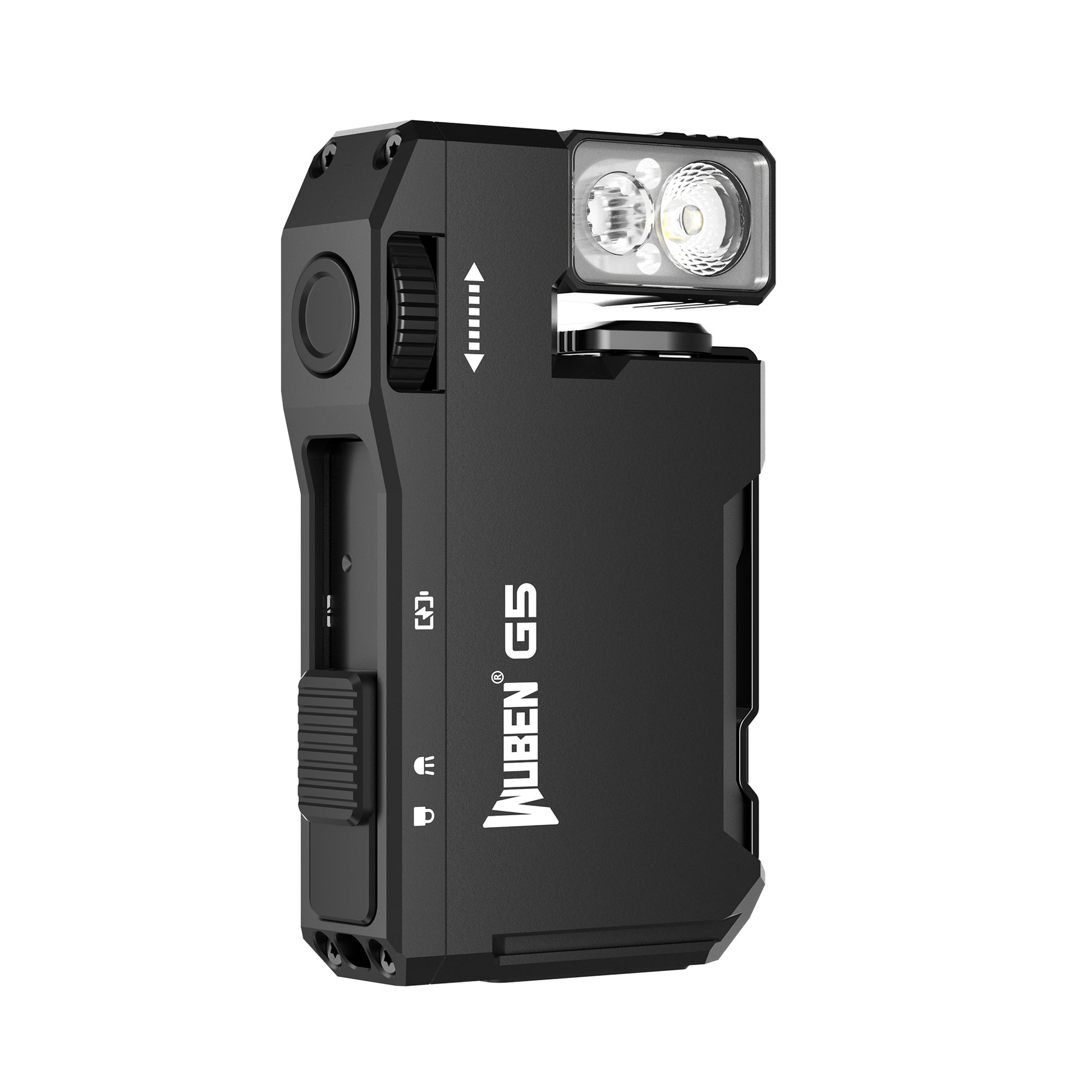 compact black WUBEN G5 keychain light for outdoor and emergency use