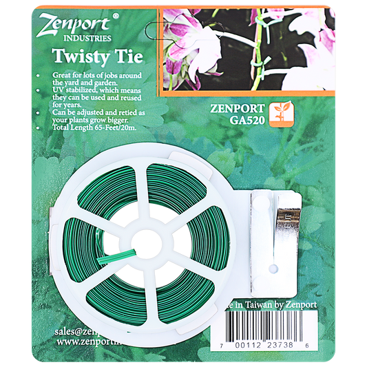 Zenport GA520 Garden Twisty Plant Tie, 65-Feet