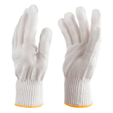 10-300 Pairs Heavy-Duty Cotton Work Gloves - Reusable White Knit Safety Gloves for Gardening, BBQ & Industrial Use