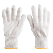 10-300 Pairs Heavy-Duty Cotton Work Gloves - Reusable White Knit Safety Gloves for Gardening, BBQ & Industrial Use