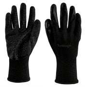 8-240 Pairs Latex Nitrile Work Gloves - Black Coated Safety Gloves with Knit Wrist (Large)