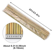 Natural Bamboo Poles,2-Feet Bamboo Stakes-Pack of 25 Bamboo Sticks