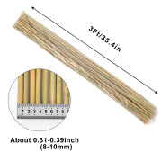 Natural Bamboo Poles,3-Feet Bamboo Stakes-Pack of 25 Bamboo Sticks
