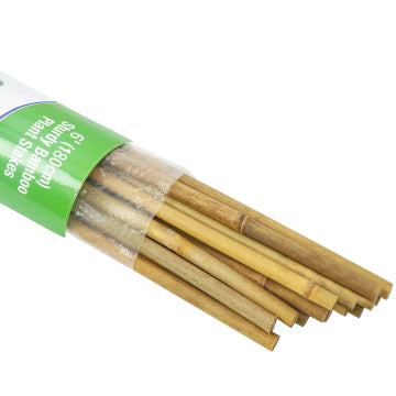 Natural Bamboo Poles,6-Feet Bamboo Stakes-Pack of 15 Bamboo Sticks