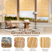 Natural Reed Fencing,Reed Screen Curtain Eco-Friendly-4FT X 13FT
