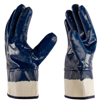 6-120 Pairs Fully Coated Nitrile Work Gloves - Oil & Acid Resistant (Blue, Unisex)