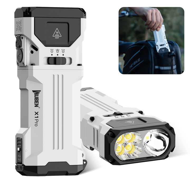 WUBEN X1 Pro White - 12300 Lumens Dual-Beam Flashlight