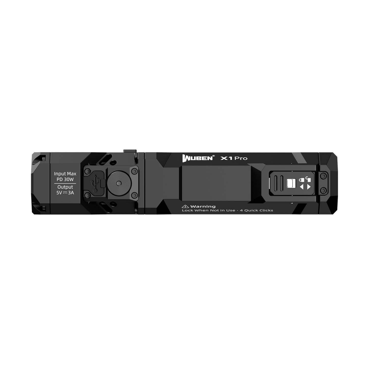 WUBEN X1 Pro black rechargeable flashlight for farm and outdoor tasks