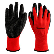 8-240 Pairs Latex Nitrile Work Gloves - Red Coated Safety Gloves with Knit Wrist (Large)
